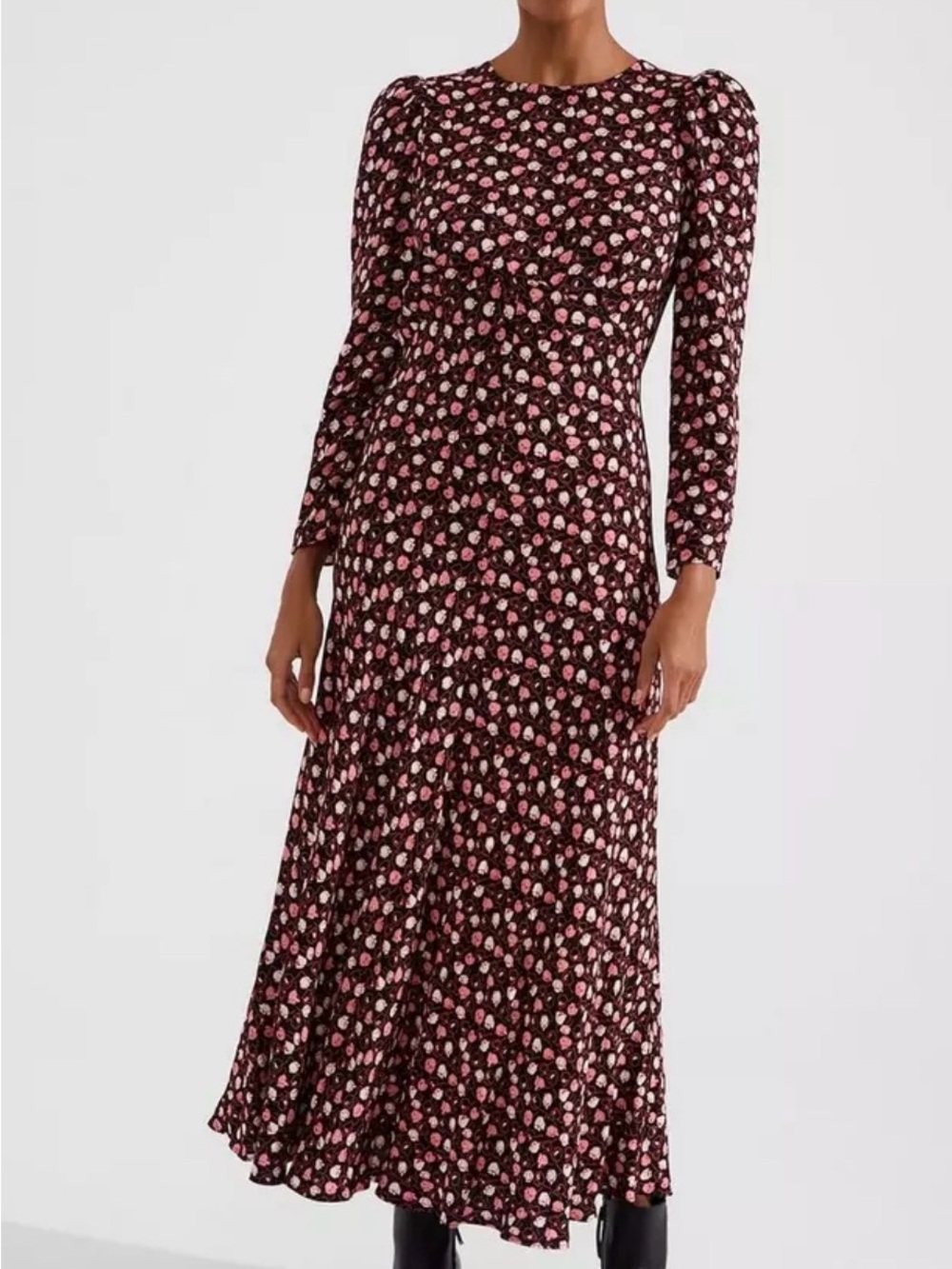 Hobbs London Floral Long Sleeve Maxi Dress with Elegant Fit